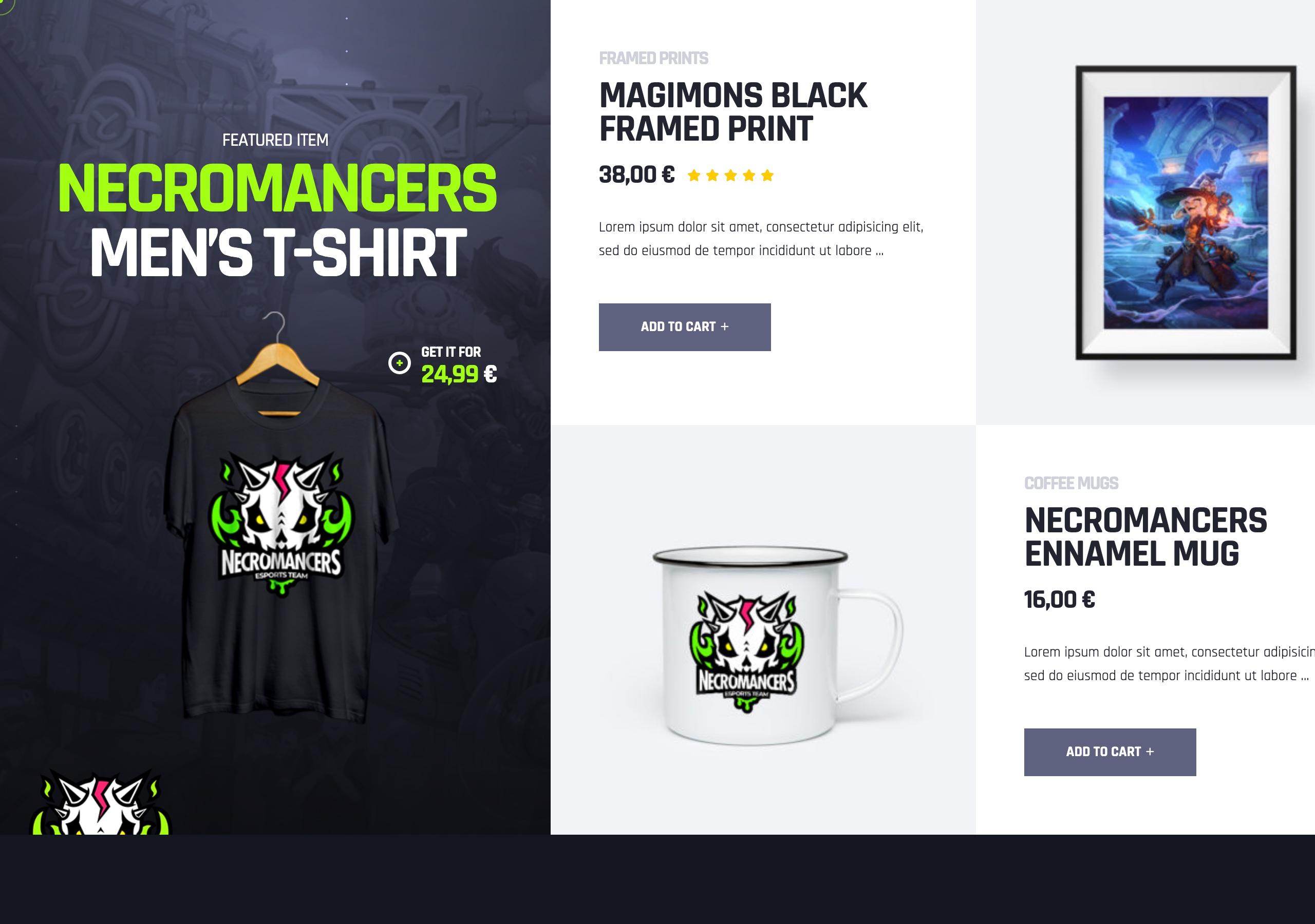 Necromancers WooCommerce shop