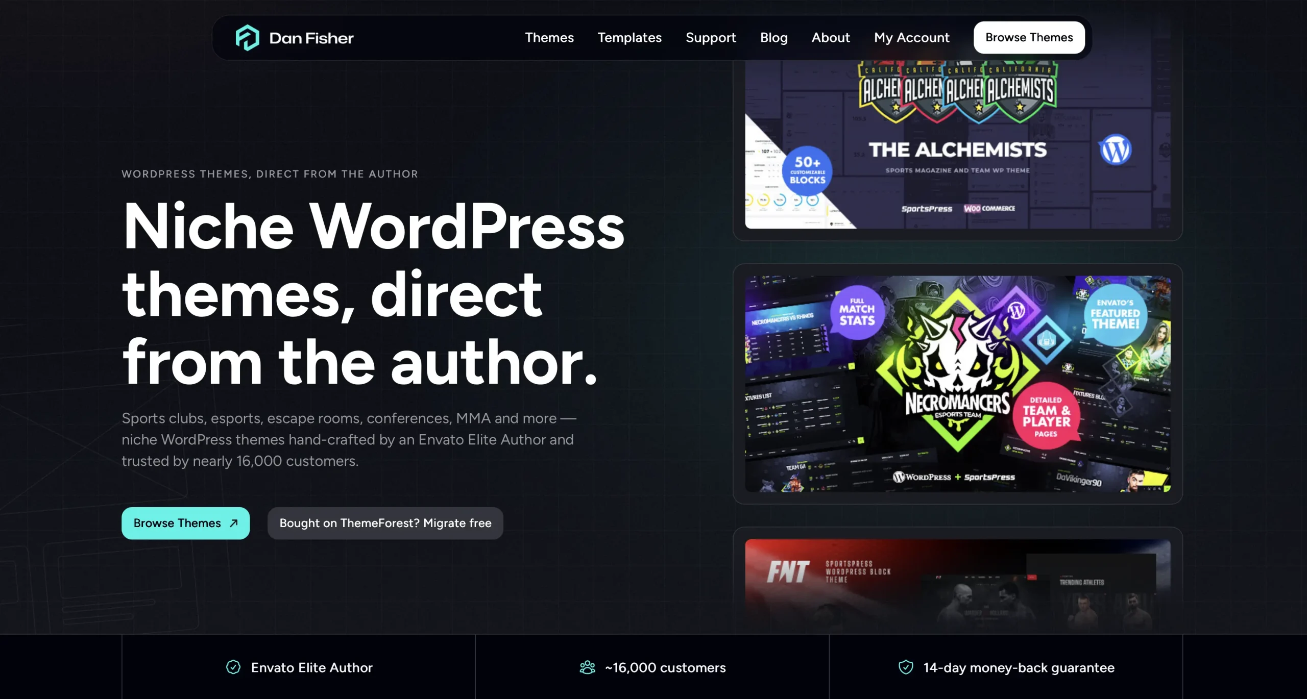 Dan fisher new site hero section