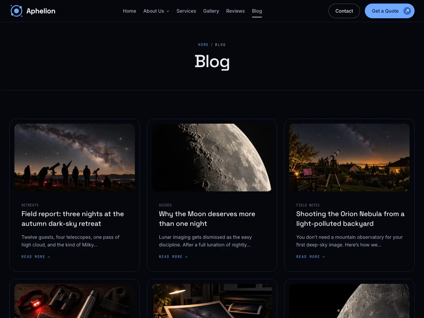 Aphelion blog