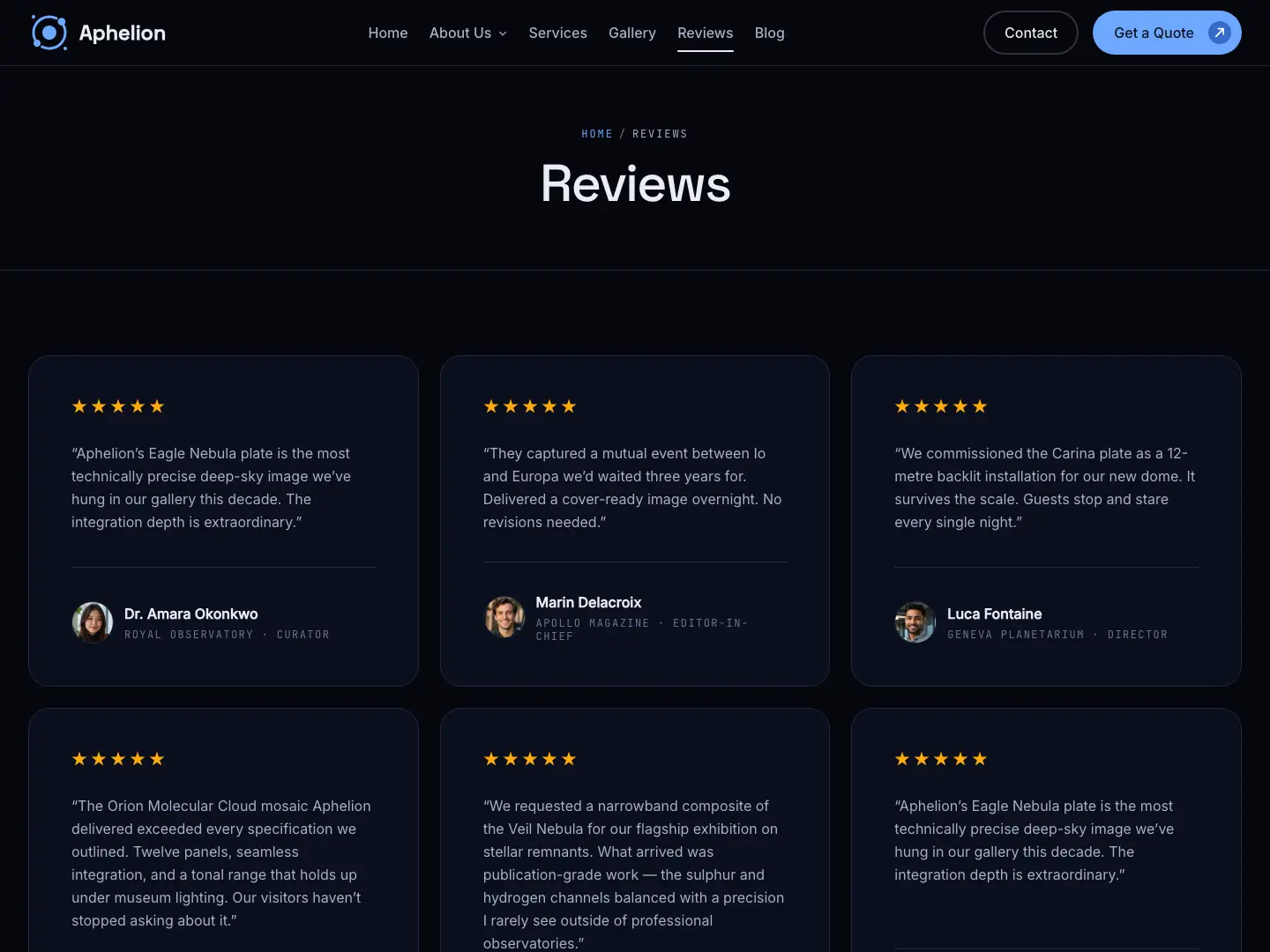 Aphelion reviews