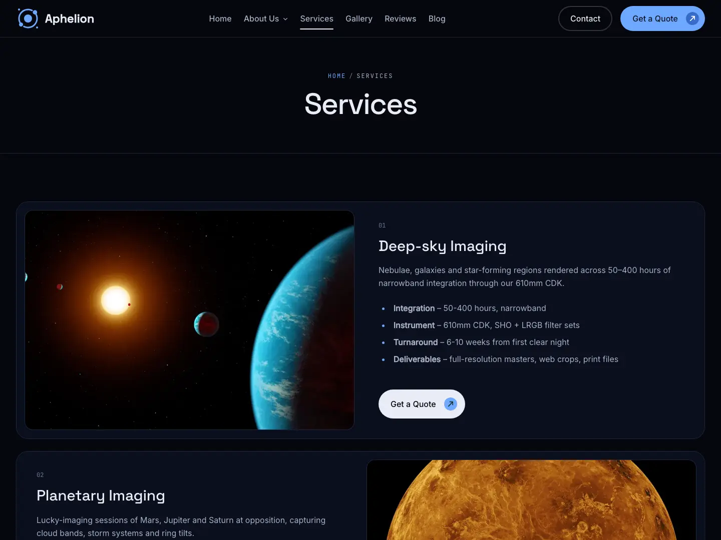 Aphelion services